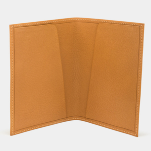 Обложка для паспорта из натуральной кожи теленка, золотого цвета