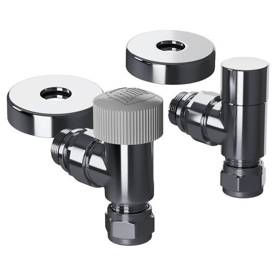 Набор термостатический угловой Royal Thermo Design Pro 15мм М30х1,5 (Хром) купить в Москве и Московской области по низкой цене с доставкой по России — (1) Набор термостатический угловой Royal Thermo Design Pro 15мм М30х1,5 (Хром) — (1)