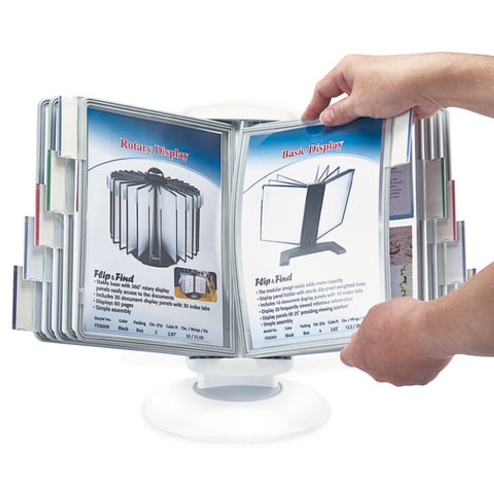 Демосистема настольная МАЛОГО ФОРМАТА (210х148 мм), А5, с 10 панелями, вращающаяся, BRAUBERG, 235338