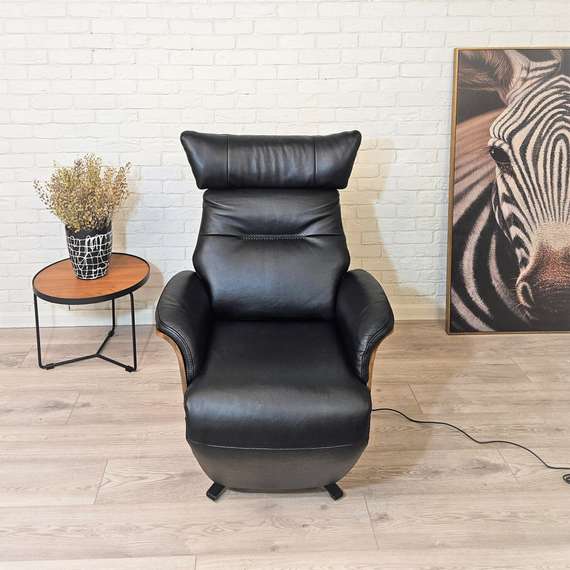 Кресло с электро-реклайнером STG-4432, черная кожа