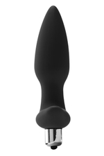 Черная анальная вибропробка FantASStic Vibrating Plug - 14 см. (Цвет: черный)