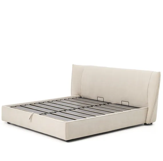 Кровать Arvian 180х200 см с подъемным механизмом, бежевый шенилл