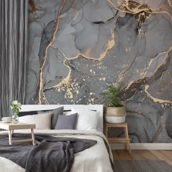 Фотообои мрамор абстракция флюид "Флюид #1", 420см x 270см, флизелин премиум моющиеся GradientArt FLU1420270N