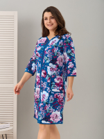 Халат Х-262/индиго-цветущийсад