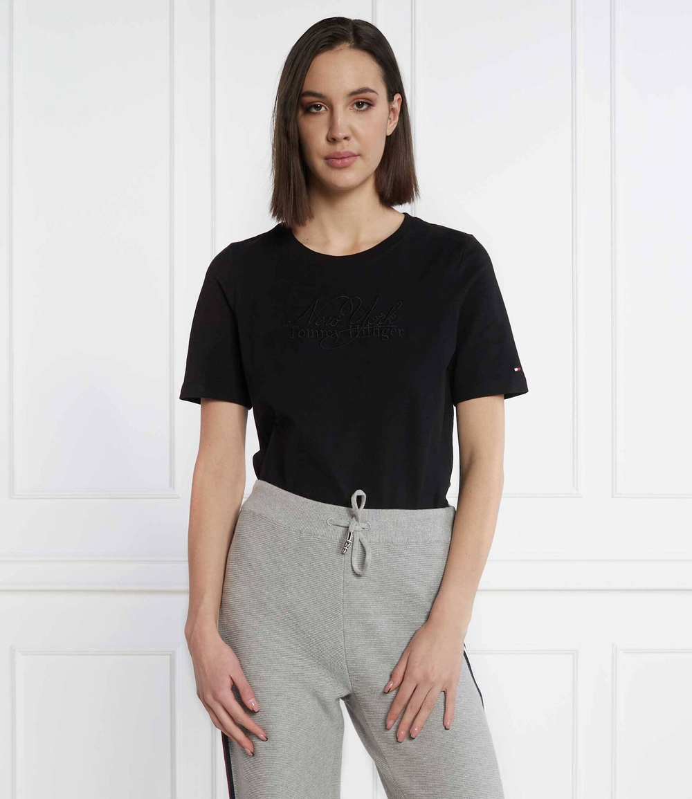 Футболка REG BRUSHED CTN NY C-NK SS Tommy Hilfiger - черный(WW0WW37351)