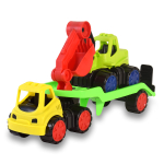 Пластмассовая игрушечная машина Toy Bibib "Эвакуатор с экскаватором" (35*12*22 см), сетка