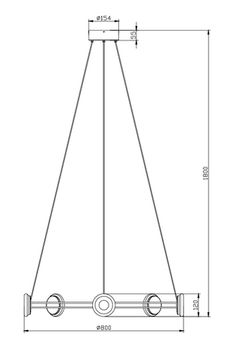 Подвесная люстра 32W 4000K 4334-8P золото Yo-yo Favourite