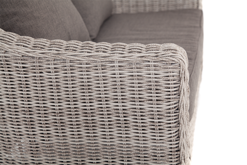 "Кон Панна" диван из искусственного ротанга двухместный, цвет бежевый