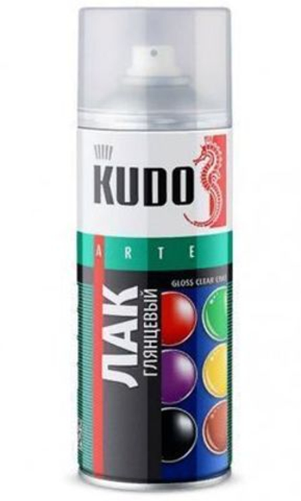 Лак-спрей глянцевый KUDO KU-9002, 9010