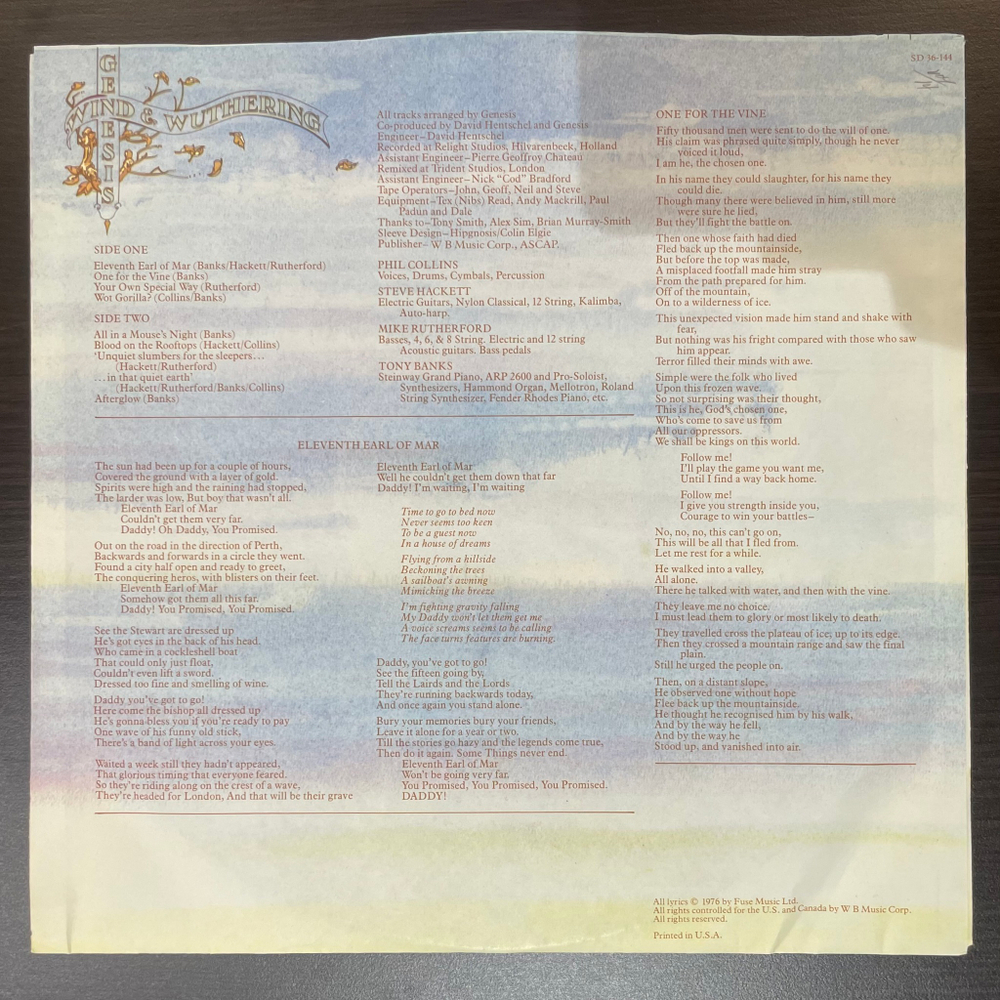 Виниловая пластинка Genesis ‎– Wind & Wuthering LP