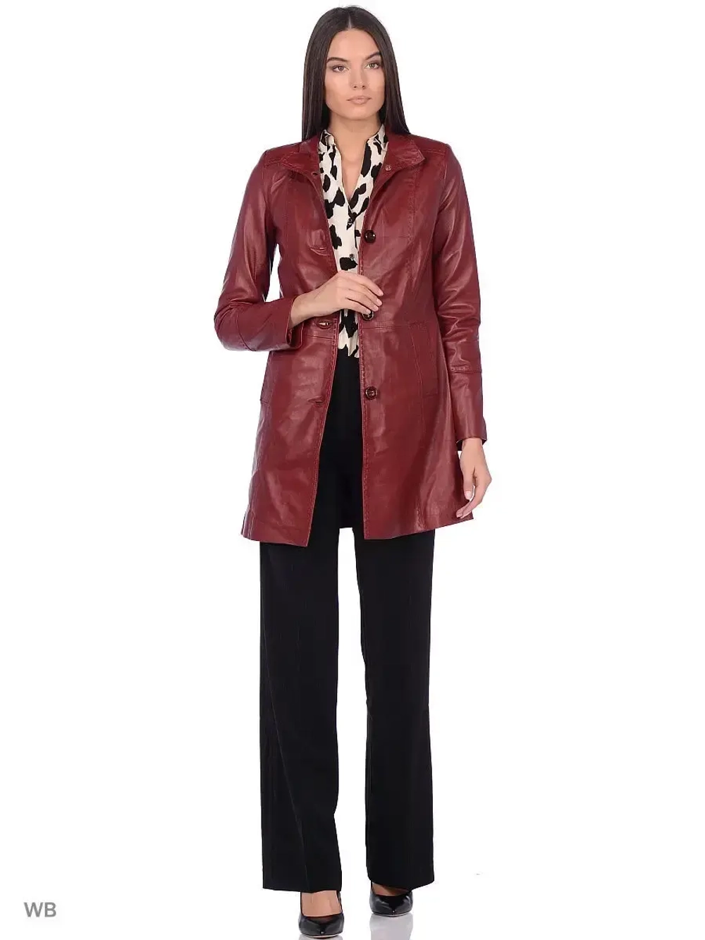 Женский кожаный плащ/натуральная кожа/Турция