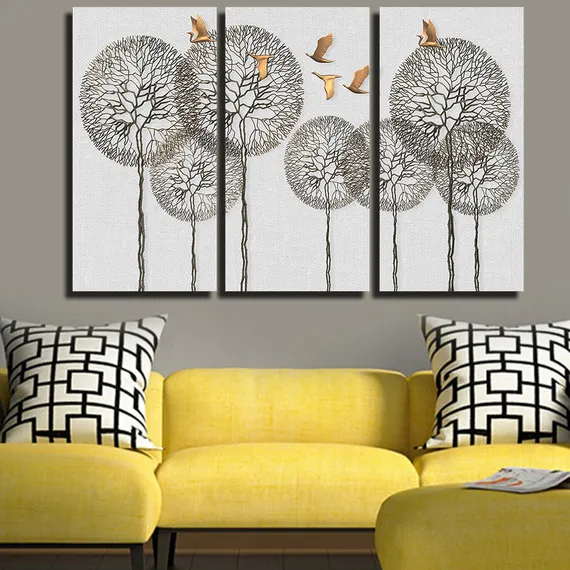 Модульная картина "Одуванчики"