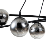 Подвесной светильник 8x40Вт E14, металл/стекло, черный