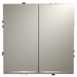 Проходной переключатель встраиваемый VOLTUM S70 двухклавишный с подсветкой 10А, (кашемир)