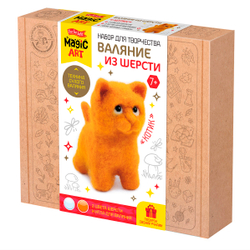 Валяние из шерсти Котик