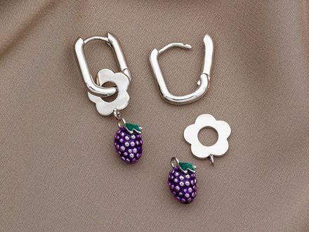 Бейл "Цветок" 13мм, неразъемный