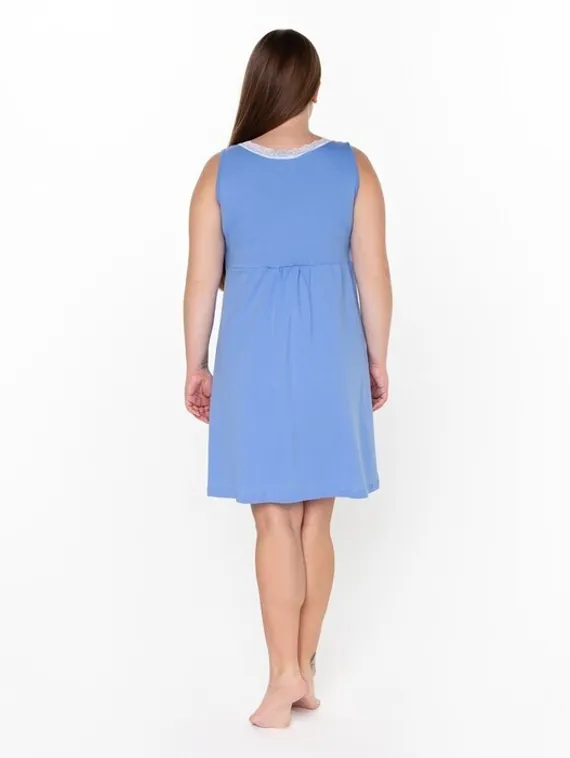 Ночная сорочка женская, цвет голубой, размер 46