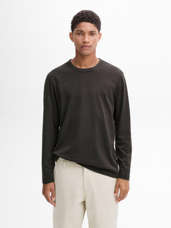 Massimo Dutti Футболка из смесового хлопка, угольный