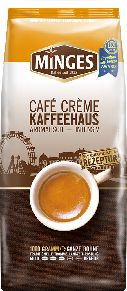 Кофе в зернах Minges Cafe Creme Kaffeehaus 1000 гр