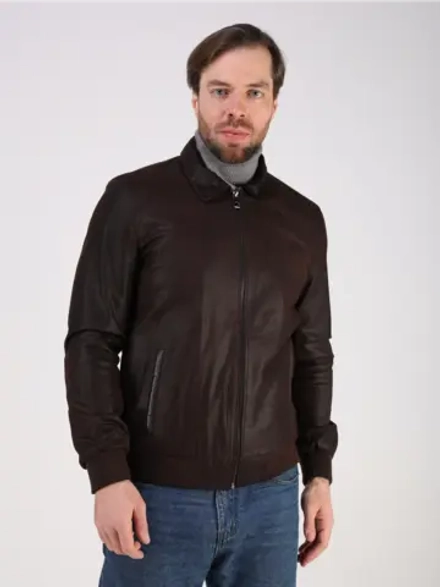 Кожаная куртка демисезонная замшевая натуральная