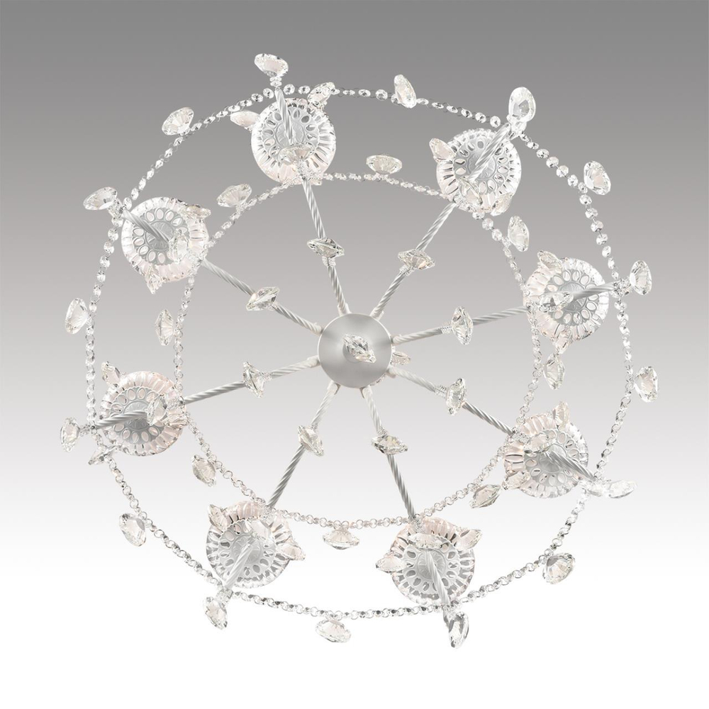 8189/8 CLASSI LN25 23 белый, металл/хрусталь Люстра E14 8*40W 220V SNOW