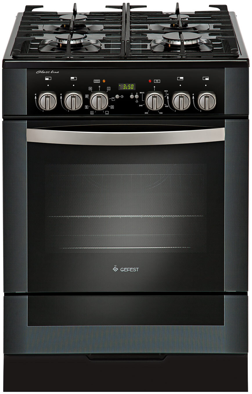 Гефест 6502-03 0044 черный Плита комбинированная