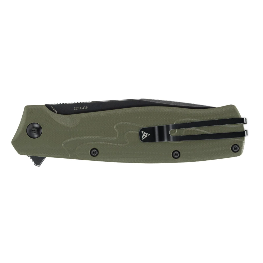 Нож складной SRM 221X-GP Blackwash (14C28N, OD Green G10)