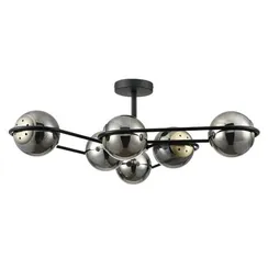 8060/6C COMFI LN24 черный/дымчатый металл/стекло Люстра потолочная E27 6*60W 220V CAMILIE