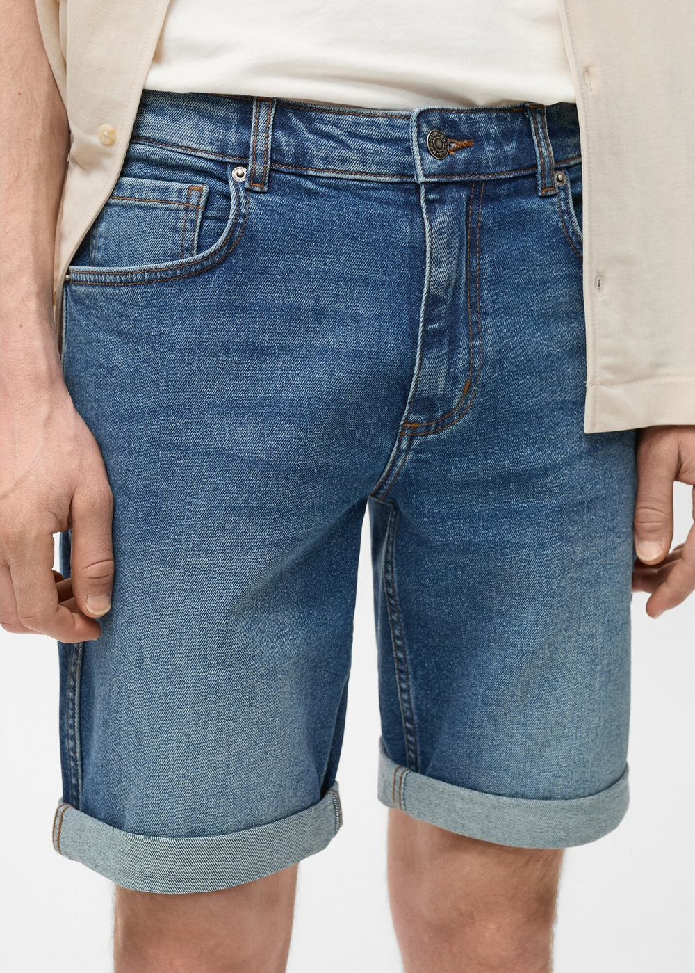 Бермуды из денима slim fit