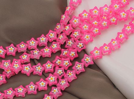 Бусина "Звезда" 13мм, стекло (1шт)