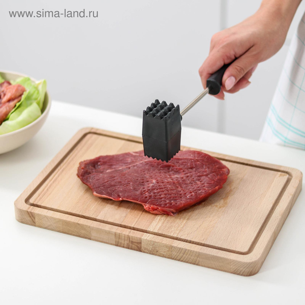 Молоток для мяса Доляна «Квадрат», 25 см, цвет чёрный