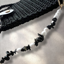 Сумка-чехол. Вставки из камней. Агат и Розовый кварц