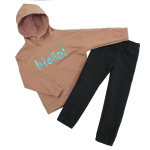 Костюм д/мальчика (джемпер+брюки) КМ-835/6 р.128 "Робот-6" коричневый (Ивашка)