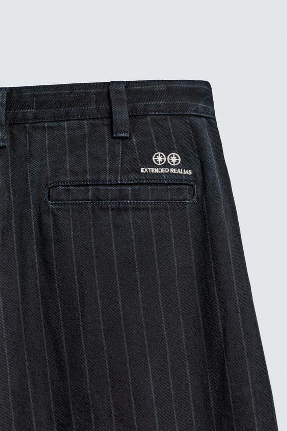 ZARA БРЮКИ BALLON В ПОЛОСКУ, СИНИЙ