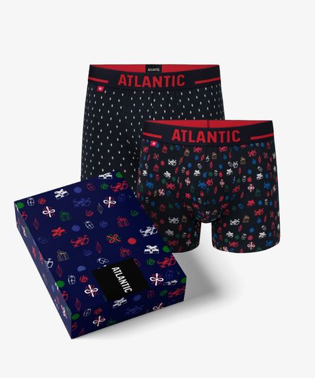 Трусы мужские боксеры (2шт), Atlantic 2GMH-007, темно-синие