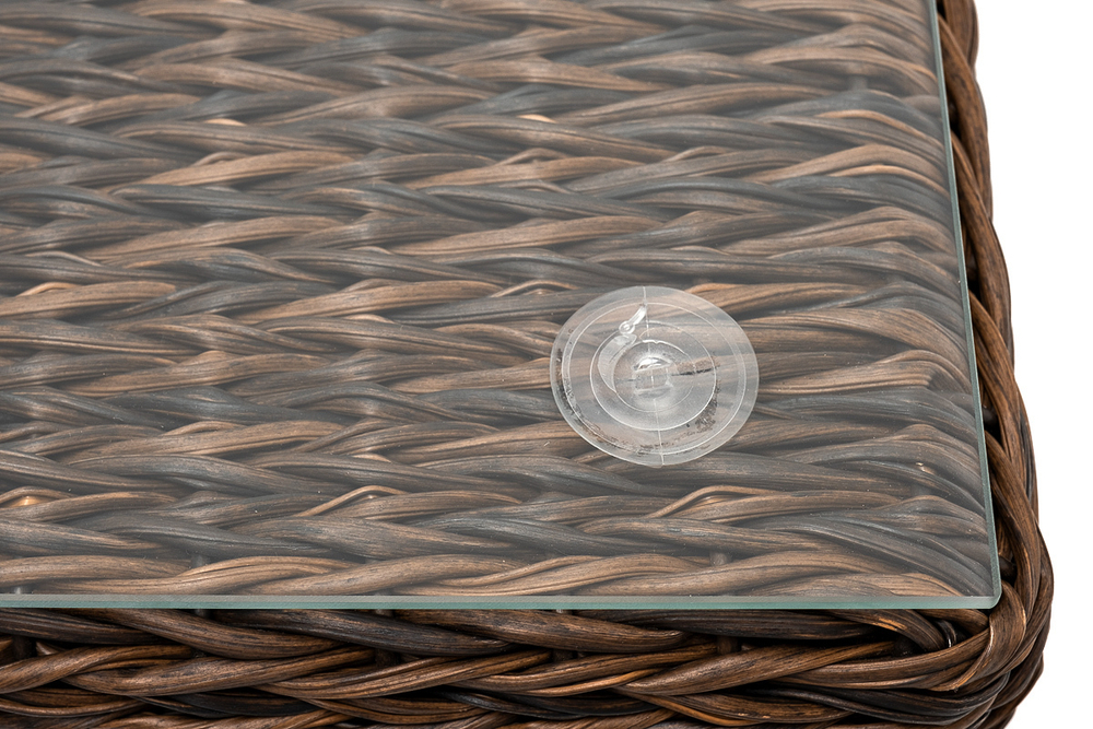 "Лунго" журнальный столик плетеный (гиацинт), цвет коричневый