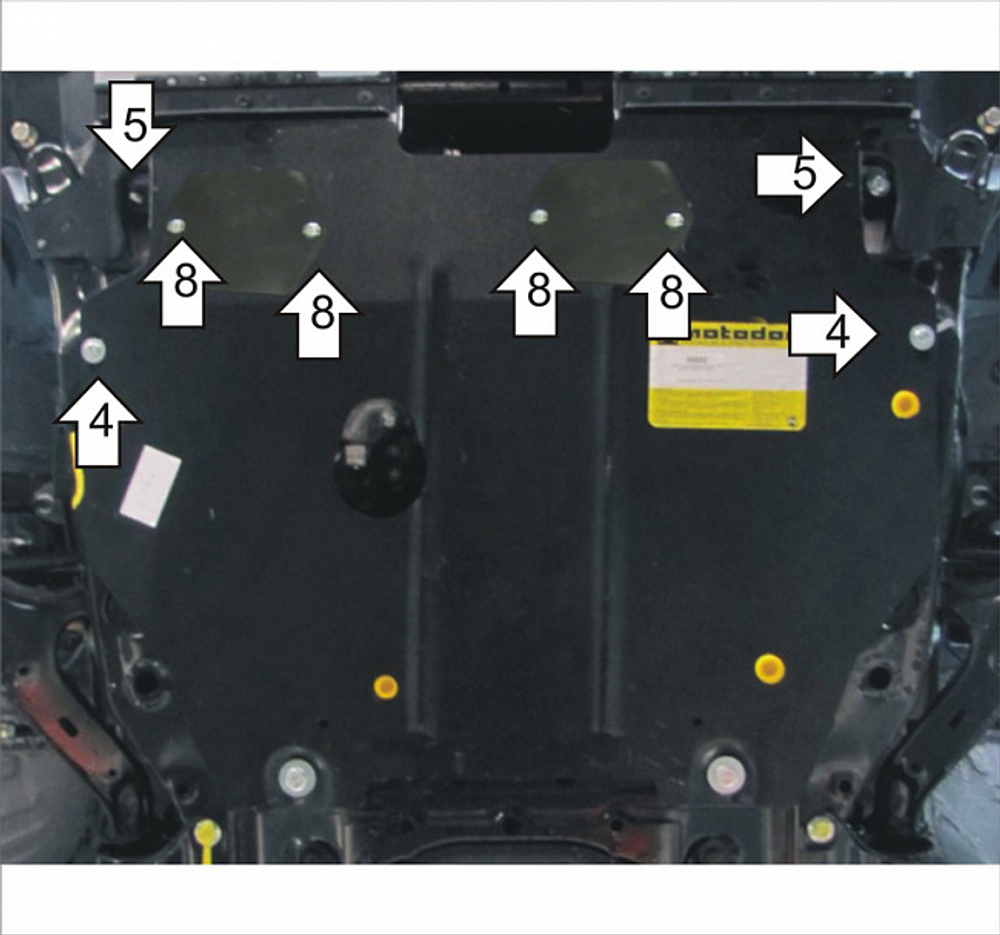 Защита картера Двигателя, КПП. 2 мм, Сталь. для Honda CR-V IV 2012-2016 MOTODOR.00833
