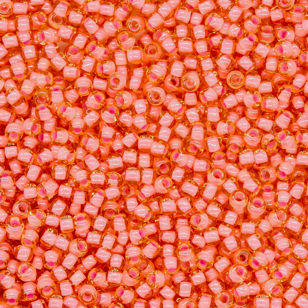 Японский бисер TOHO Round 11/0 (№925), окрашенный изнутри прозрачный