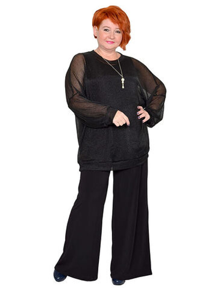 Брюки чёрные из трикотажа масло