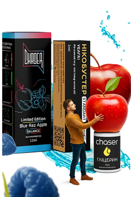 Chaser BLACK - Blue Raz Apple (30ml, 5% nic)