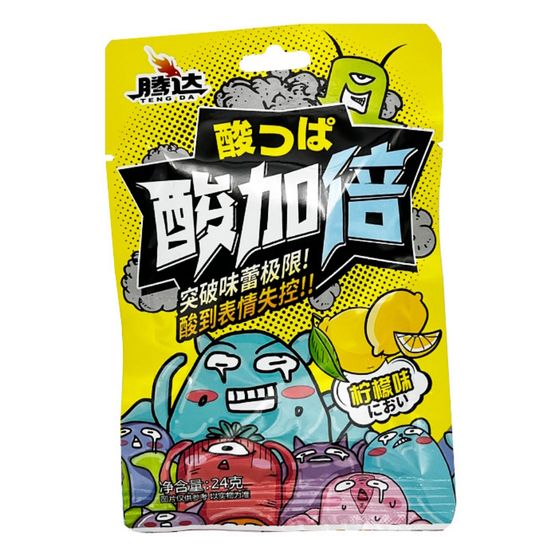 Конфеты кислые Teng Da со вкусом лимона, 24 г (Китай)