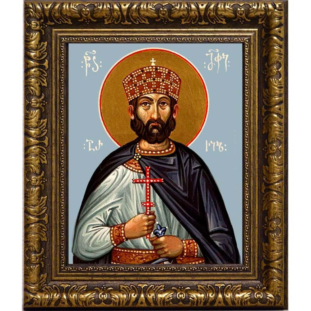 Арчил II, царь Иверский, мученик. Икона на холсте.