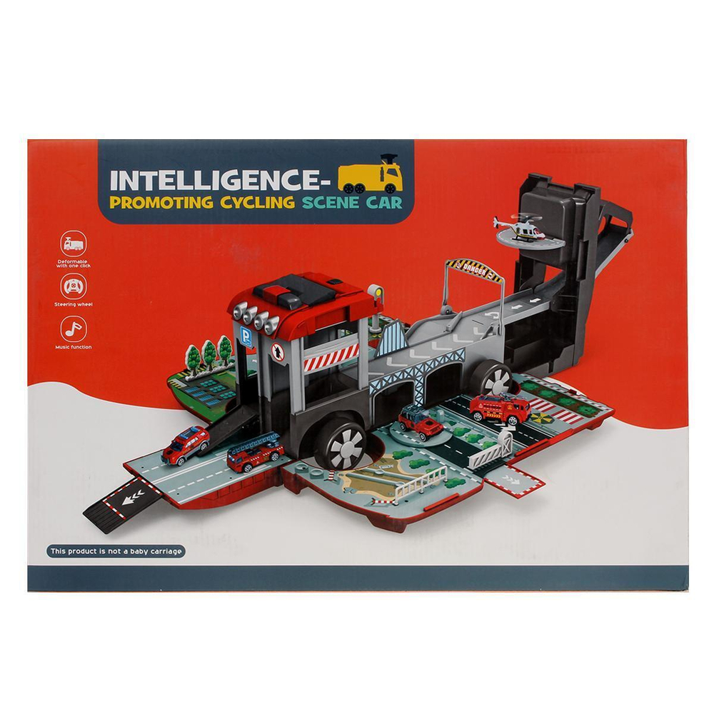 Парковка "Пропускной пункт" (52х19х36) (бат.3*AA не в комплекте ) в коробка