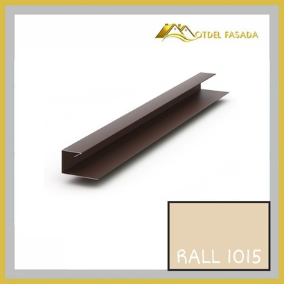 Джей профиль для Фасадных панелей 0,45мм RALL 1015-светлая Слоновая кость 2м