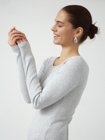 Платье макси из кашкорсе с разрезом