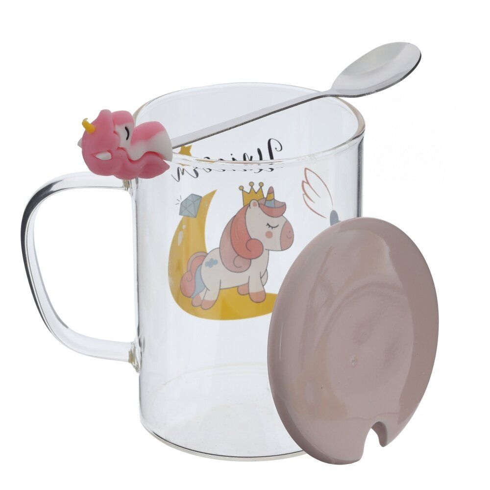 GAEM Кружка с крышкой и ложкой 450 мл, L8 W8 H11 см