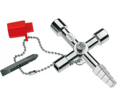 Ключ для электрошкафов профессиональный для распространенных систем запирания KNIPEX KN-001104