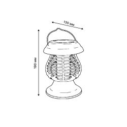 USL-F-300-PМ310 BUG ZAPPER Садовый светильник на солнечной батарее. 13 светодиодов. Эффект пламени и антимоскитный режим . 1xАА Ni-Mh аккумулятор в-к. IP44. TM Uniel.