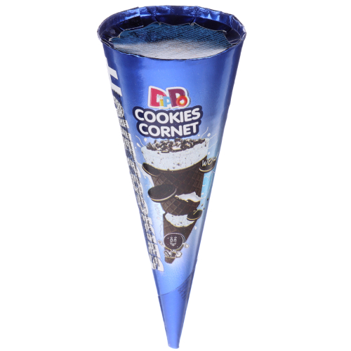 Вафли (Рожок) DIPPO CORNET COOKIES с молочной начинкой и какао-печеньем 25 гр