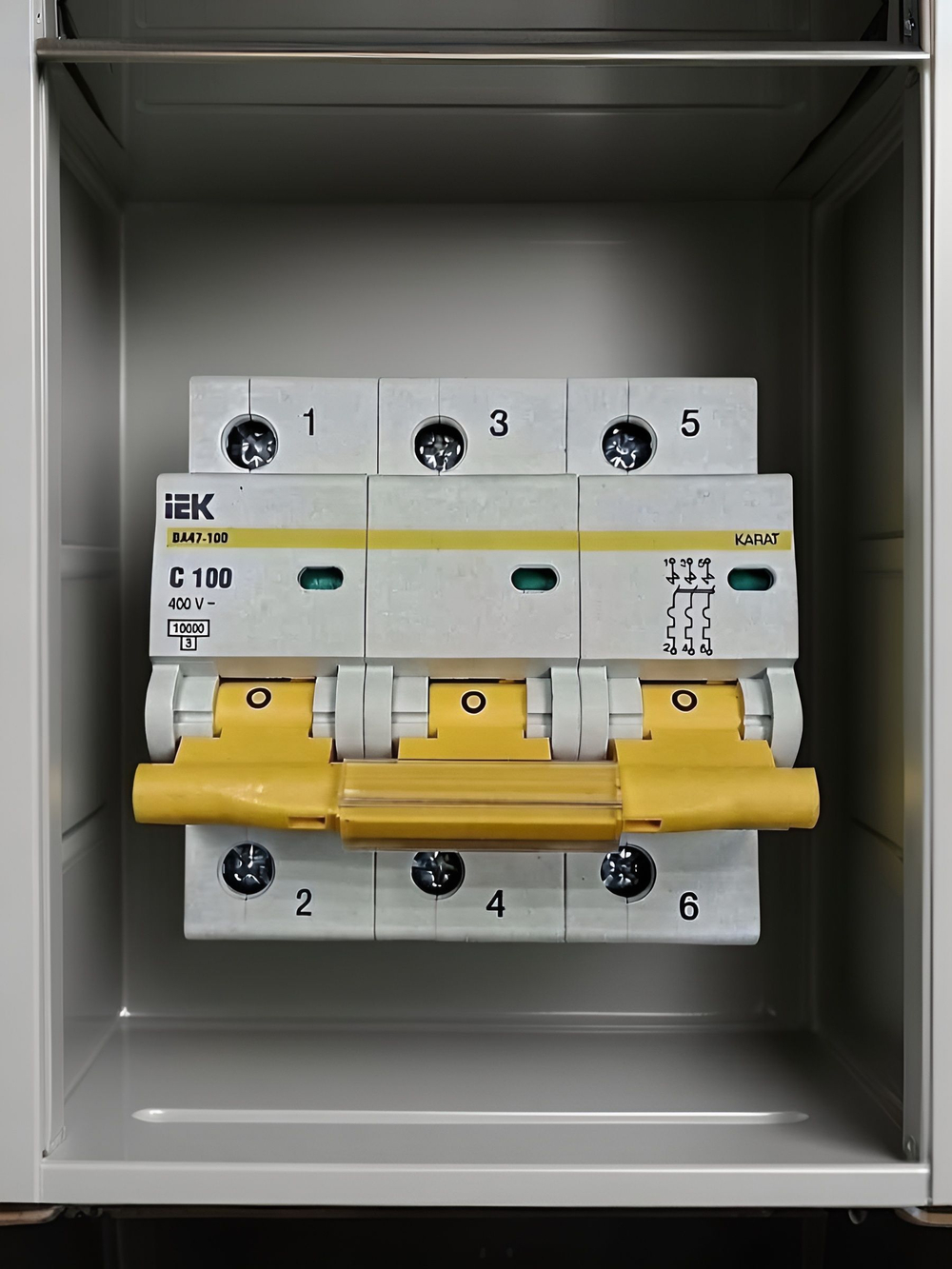 Выключатель автоматический 3Р 100А 10кА С IEK ВА47-100
